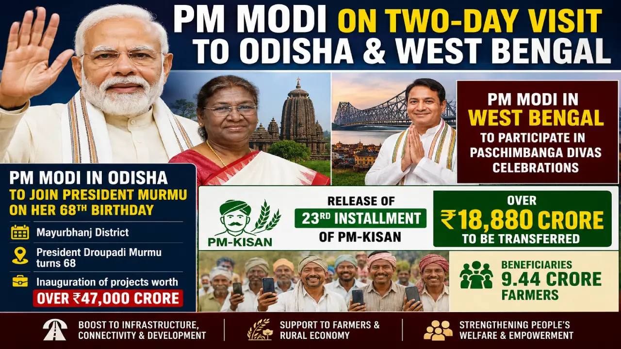 PM Modi Odisha West Bengal Visit